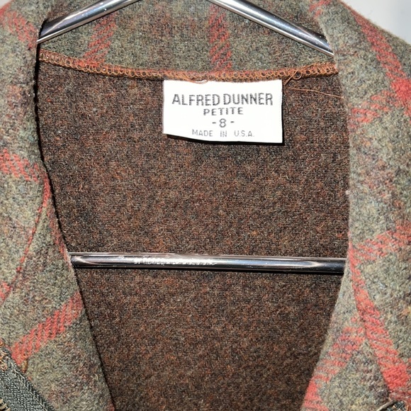 Alfred Dunner petite wool plaid jacket- 8 - Picture 3 of 6